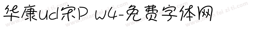 华康ud宋P w4字体转换